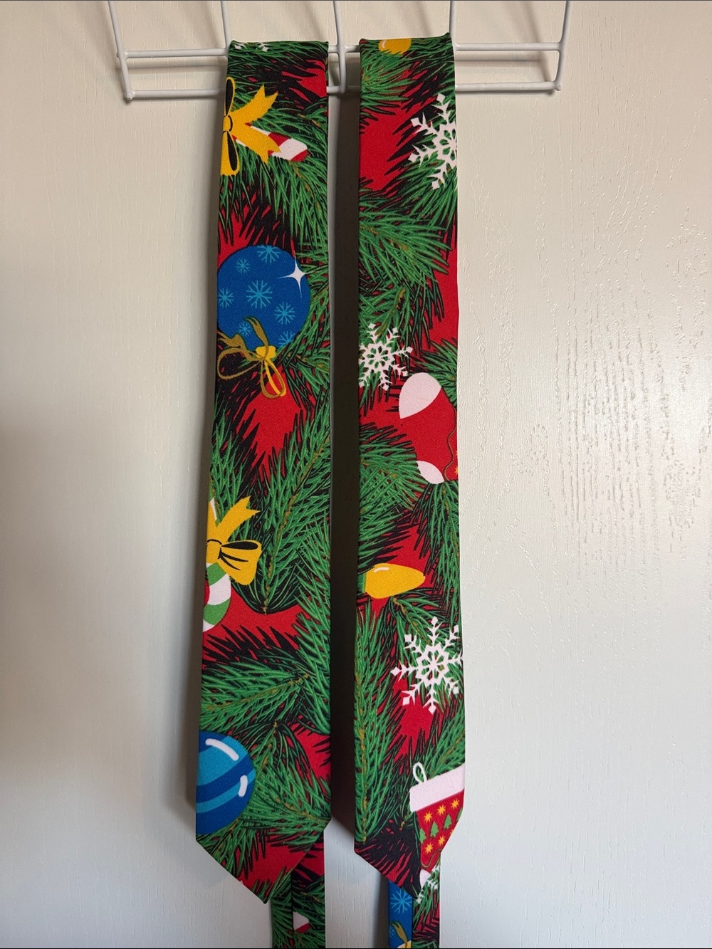 Festive Red & Green Christmas Ties - Two